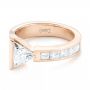 14k Rose Gold Custom Diamond Engagement Ring - Flat View -  102884 - Thumbnail