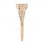 14k Rose Gold Custom Diamond Engagement Ring - Side View -  102869 - Thumbnail