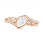 18k Rose Gold 18k Rose Gold Custom Diamond Engagement Ring - Top View -  102869 - Thumbnail