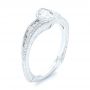 18k White Gold 18k White Gold Custom Diamond Engagement Ring - Three-Quarter View -  102869 - Thumbnail