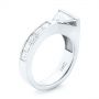 14k White Gold 14k White Gold Custom Diamond Engagement Ring - Three-Quarter View -  102884 - Thumbnail