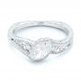 18k White Gold 18k White Gold Custom Diamond Engagement Ring - Flat View -  102869 - Thumbnail