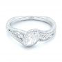 14k White Gold 14k White Gold Custom Diamond Engagement Ring - Flat View -  102869 - Thumbnail