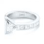 18k White Gold 18k White Gold Custom Diamond Engagement Ring - Flat View -  102884 - Thumbnail