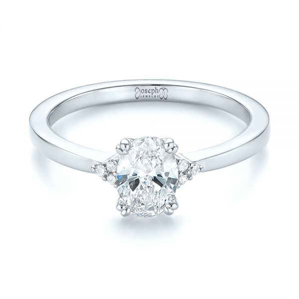  Platinum Platinum Custom Diamond Engagement Ring - Flat View -  103212