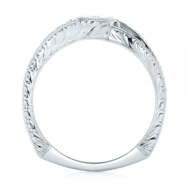 14k White Gold 14k White Gold Custom Diamond Engagement Ring - Front View -  102869