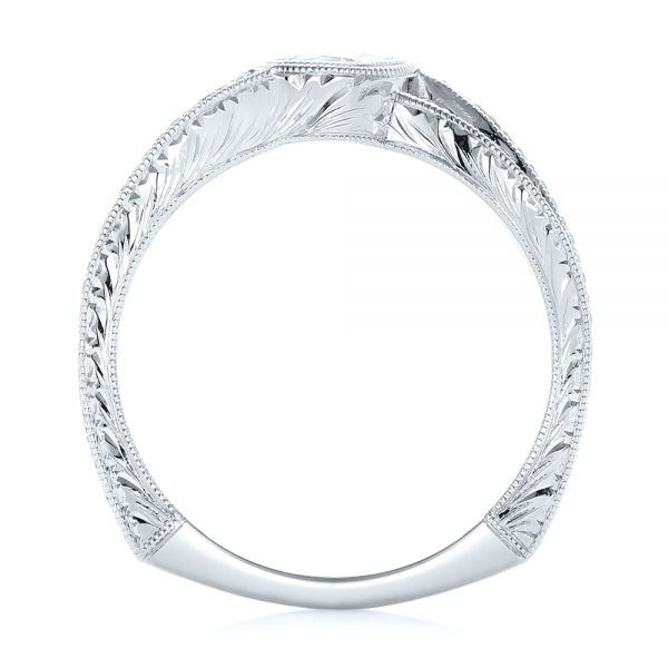 14k White Gold 14k White Gold Custom Diamond Engagement Ring - Front View - 102869