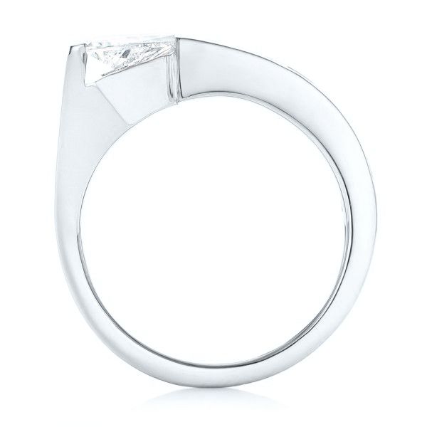 18k White Gold 18k White Gold Custom Diamond Engagement Ring - Front View - 102884