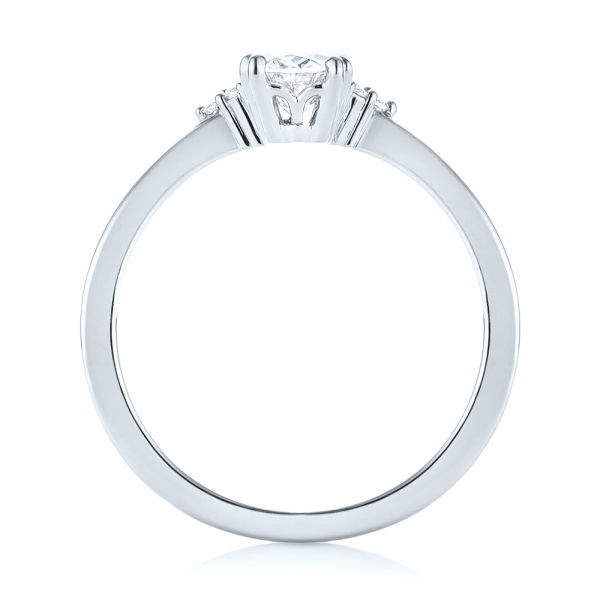 18k White Gold 18k White Gold Custom Diamond Engagement Ring - Front View -  103212