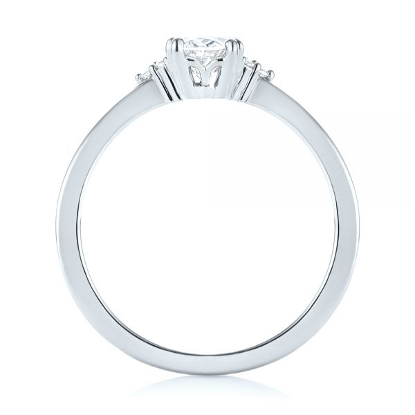 14k White Gold 14k White Gold Custom Diamond Engagement Ring - Front View - 103212