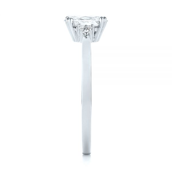 14k White Gold 14k White Gold Custom Diamond Engagement Ring - Side View - 103212