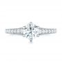 18k White Gold 18k White Gold Custom Diamond Engagement Ring - Top View -  102380 - Thumbnail
