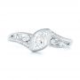 14k White Gold 14k White Gold Custom Diamond Engagement Ring - Top View -  102869 - Thumbnail