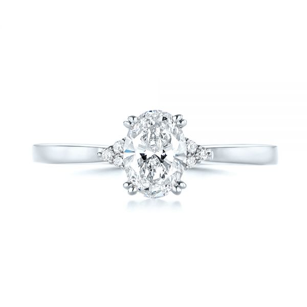  Platinum Platinum Custom Diamond Engagement Ring - Top View -  103212