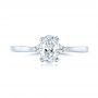 14k White Gold 14k White Gold Custom Diamond Engagement Ring - Top View -  103212 - Thumbnail