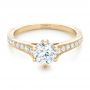 14k Yellow Gold 14k Yellow Gold Custom Diamond Engagement Ring - Flat View -  102380 - Thumbnail