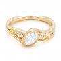 18k Yellow Gold 18k Yellow Gold Custom Diamond Engagement Ring - Flat View -  102869 - Thumbnail