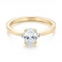 18k Yellow Gold 18k Yellow Gold Custom Diamond Engagement Ring - Flat View -  103212 - Thumbnail