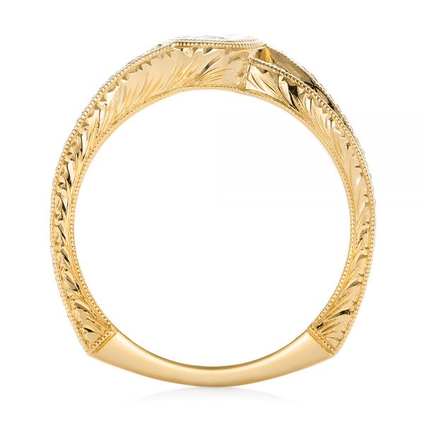 14k Yellow Gold 14k Yellow Gold Custom Diamond Engagement Ring - Front View -  102869