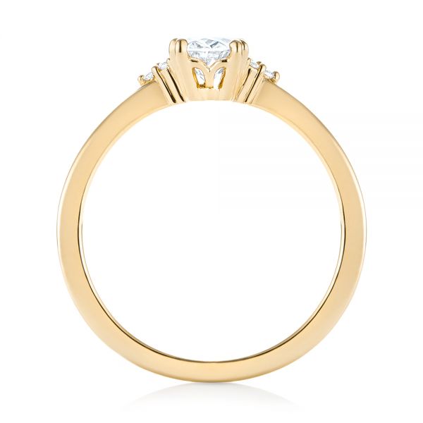 14k Yellow Gold 14k Yellow Gold Custom Diamond Engagement Ring - Front View -  103212