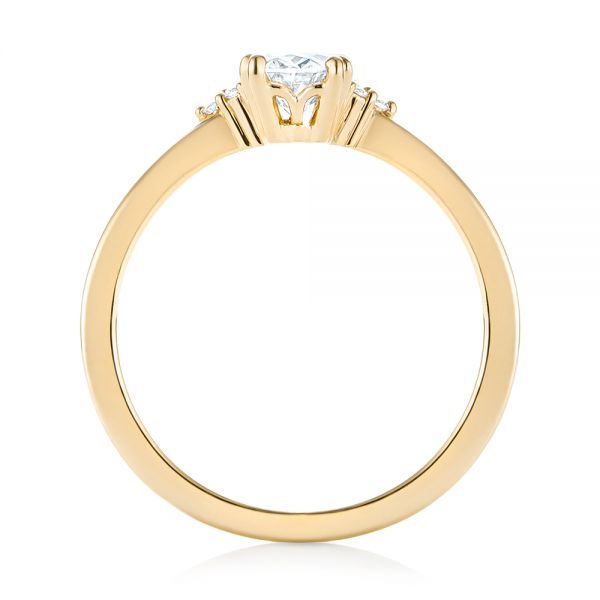 18k Yellow Gold 18k Yellow Gold Custom Diamond Engagement Ring - Front View - 103212