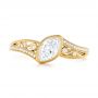 14k Yellow Gold 14k Yellow Gold Custom Diamond Engagement Ring - Top View -  102869 - Thumbnail