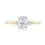18k Yellow Gold 18k Yellow Gold Custom Diamond Engagement Ring - Top View -  103212 - Thumbnail