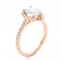 18k Rose Gold Custom Diamond Halo Engagement Ring