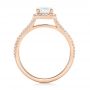 18k Rose Gold 18k Rose Gold Custom Diamond Halo Engagement Ring - Front View -  102875 - Thumbnail