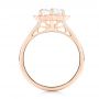 14k Rose Gold Custom Diamond Halo Engagement Ring - Front View -  102957 - Thumbnail