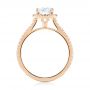 14k Rose Gold 14k Rose Gold Custom Diamond Halo Engagement Ring - Front View -  103453 - Thumbnail