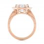 14k Rose Gold Custom Diamond Halo Engagement Ring - Front View -  103489 - Thumbnail