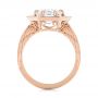 14k Rose Gold Custom Diamond Halo Engagement Ring - Front View -  103489 - Thumbnail