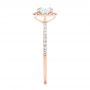 14k Rose Gold Custom Diamond Halo Engagement Ring - Side View -  102693 - Thumbnail