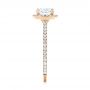 14k Rose Gold 14k Rose Gold Custom Diamond Halo Engagement Ring - Side View -  103453 - Thumbnail