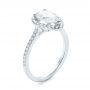 14k White Gold Custom Diamond Halo Engagement Ring