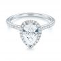  Platinum Platinum Custom Diamond Halo Engagement Ring - Flat View -  104264 - Thumbnail