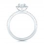  Platinum Platinum Custom Diamond Halo Engagement Ring - Front View -  102693 - Thumbnail