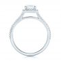 18k White Gold 18k White Gold Custom Diamond Halo Engagement Ring - Front View -  102875 - Thumbnail