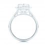 18k White Gold 18k White Gold Custom Diamond Halo Engagement Ring - Front View -  102957 - Thumbnail