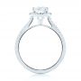 18k White Gold 18k White Gold Custom Diamond Halo Engagement Ring - Front View -  103453 - Thumbnail