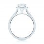 14k White Gold 14k White Gold Custom Diamond Halo Engagement Ring - Front View -  103453 - Thumbnail