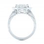14k White Gold 14k White Gold Custom Diamond Halo Engagement Ring - Front View -  103489 - Thumbnail