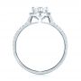 14k White Gold 14k White Gold Custom Diamond Halo Engagement Ring - Front View -  103549 - Thumbnail
