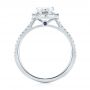 18k White Gold 18k White Gold Custom Diamond Halo Engagement Ring - Front View -  104264 - Thumbnail