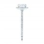 18k White Gold 18k White Gold Custom Diamond Halo Engagement Ring - Side View -  103453 - Thumbnail