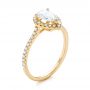 18k Yellow Gold 18k Yellow Gold Custom Diamond Halo Engagement Ring - Three-Quarter View -  103549 - Thumbnail