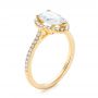 18k Yellow Gold 18k Yellow Gold Custom Diamond Halo Engagement Ring - Three-Quarter View -  104264 - Thumbnail