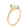 14k Yellow Gold 14k Yellow Gold Custom Diamond Halo Engagement Ring - Three-Quarter View -  104264 - Thumbnail