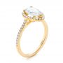 14k Yellow Gold Custom Diamond Halo Engagement Ring